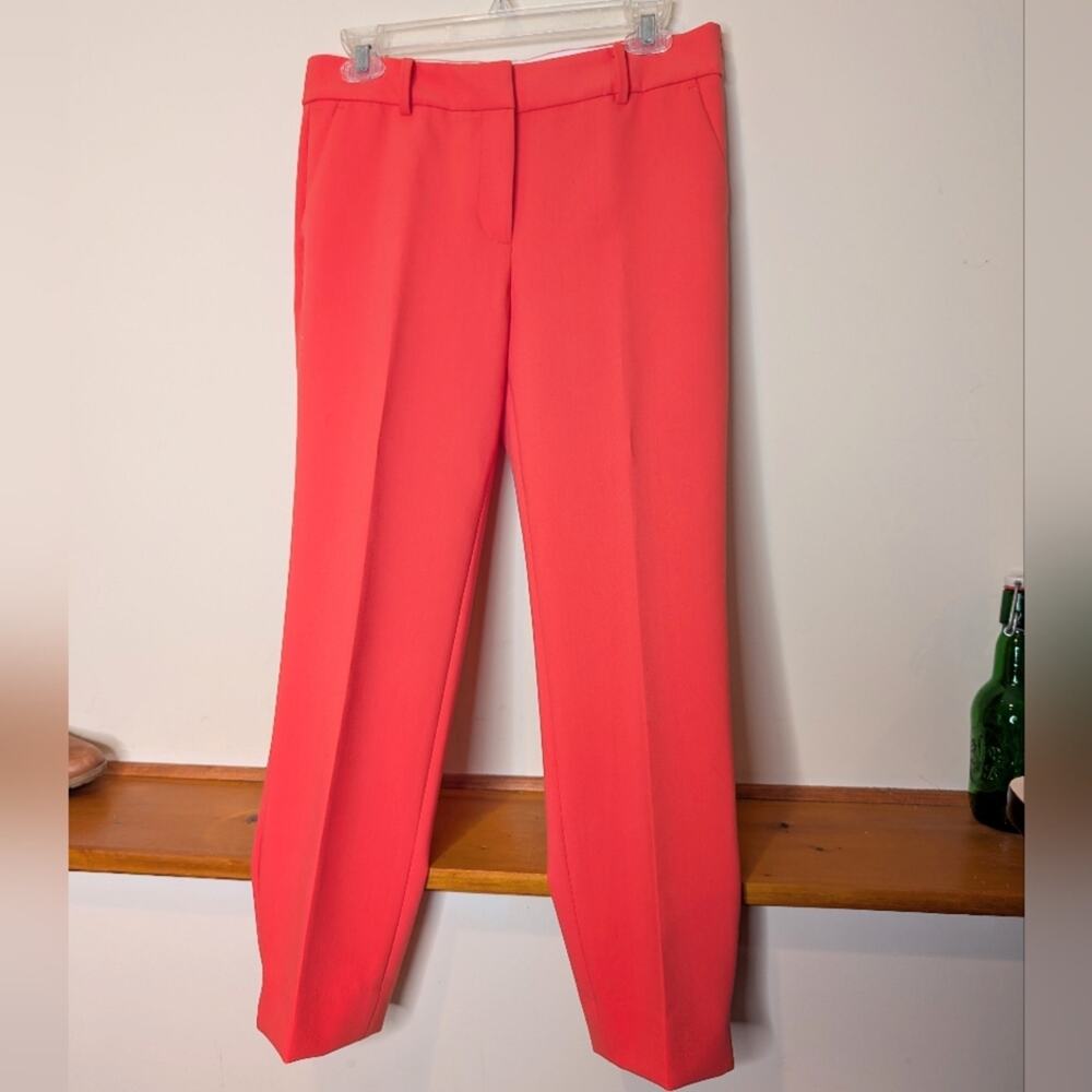 Talbots Hampshire Ankle Pants Coral Red 4P NWOT